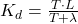  K_d = \frac{T \cdot L}{T + \lambda} 