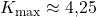 K_\text{max} \approx 4{,}25